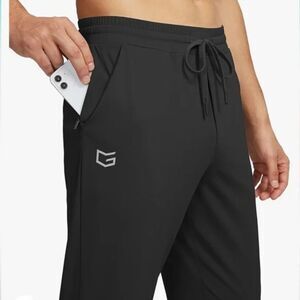 NWT G Gradual Men's Black Jogger Pants with Zipper Pockets - Size M